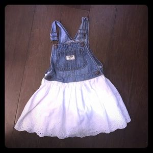 Girls 4T denim overall dress